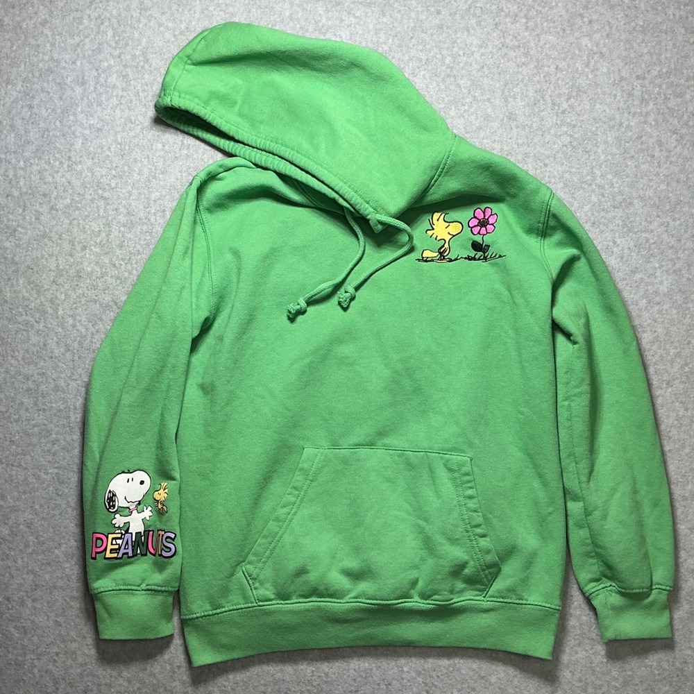 Freeze Peanuts Snoopy Let Love Grow Green Hoodie Sweatshirt Small 4-6